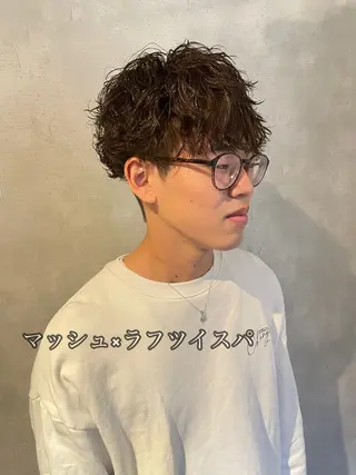 パーマ メンズ フリーランスシェアサロンルレイル所属・心斎橋/メンズ /ルレイル/地形真希のヘアスタイル