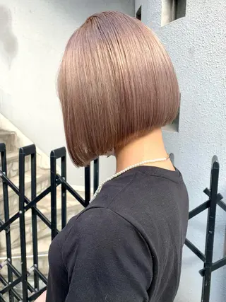 ショート カラー ヘアアレンジ ハイトーン/美髪矯正 🍃大江拓実のヘアスタイル