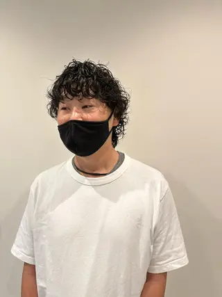 ミディアム パーマ メンズ メンズパーマ/ スパイキー/神田正紀のヘアスタイル