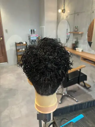 ショート パーマ メンズ Lamp所属・🌀メンズパーマ🌀 🐏丸山祐宇🐏のヘアスタイル