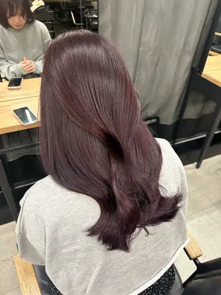 ロング 女性らしいモテヘア 韓国ヘアhikariのヘアスタイル