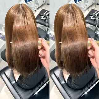 ロング カラー パーマ ONYX 表参道所属・表参道/ハイライト 髪質改善ストレートのヘアスタイル