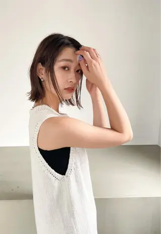 ミディアム カラー パーマ CEINE【セーヌ】 三軒茶屋のヘアスタイル