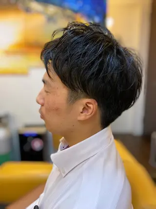 ショート パーマ メンズ ヘアーデザイン ククイ所属・【緩パン】イトウ シンゴのヘアスタイル