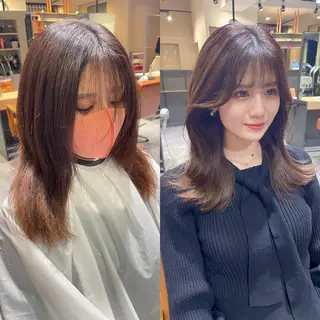 ミディアム 石山 洸平のヘアスタイル