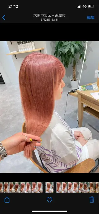 セミロング カラー VIEWユリナ メイク/ カットのヘアスタイル