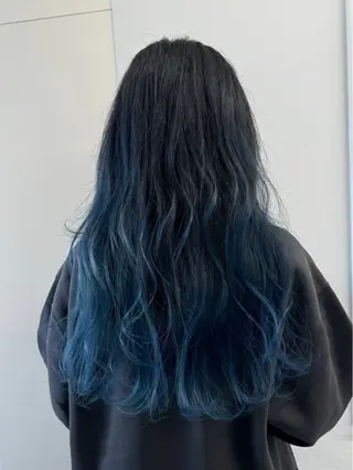 ロング カラー パーマ amble luxe ❤️渋谷❤️のヘアスタイル