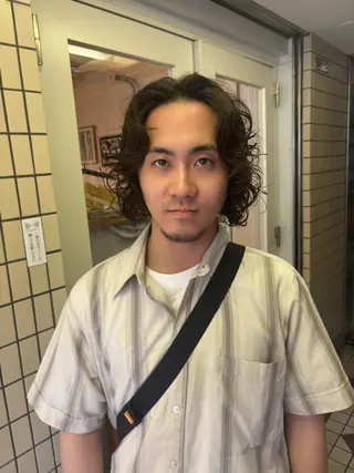 ミディアム パーマ メンズ kaito パーマ募集！🔵のヘアスタイル