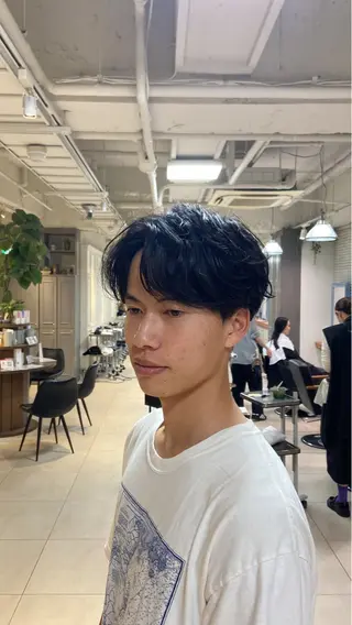 メンズ メンズカット/韓国 ウルフ/毛流れのヘアスタイル