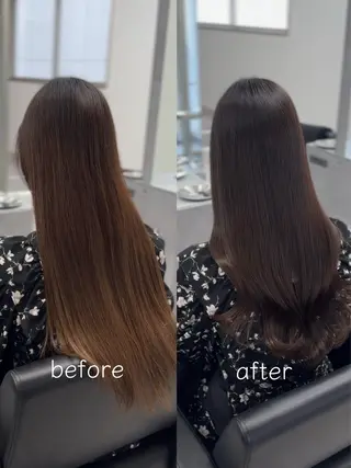 ロング 神戸で縮毛矯正/髪質 改善/お任せくださいのヘアスタイル