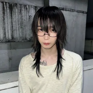 ショート カラー ハイトーン/ウルフ /エクステ/ましろのヘアスタイル