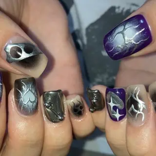 ネイル kana/モード ・グランジ⛓🎼のネイルデザイン