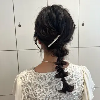 セミロング ヘアアレンジ SALOWIN川崎WEST店所属・🌷川崎/アレンジ/ 暖色ボブ/コトネ🌷のヘアスタイル