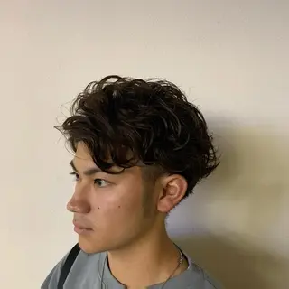 ショート カラー パーマ メンズ 〽️magico/ ウルフDaiki〽️のヘアスタイル