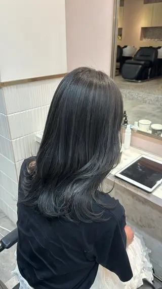 ロング ガレリアエレガンテ　サカエテン所属・田中俊　縮毛矯正 髪質改善のヘアスタイル