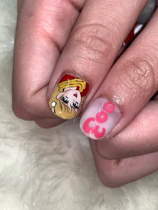 ネイル NES NAIL所属・さゆり￤推しキャラ ￤ロングネイル🩷のネイルデザイン