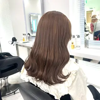 カラー 💗ツヤ髪💗透け感 💗ブリーチなし💗のヘアスタイル