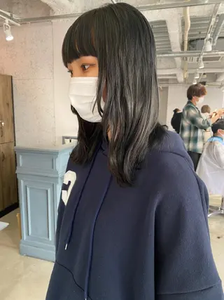 セミロング カラー steed tokyo所属・KOOKI スティードトーキョーのヘアスタイル