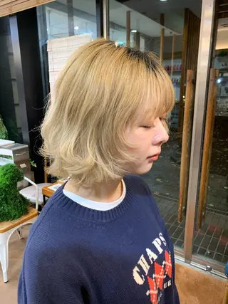 ミディアム 加藤 凌のヘアスタイル