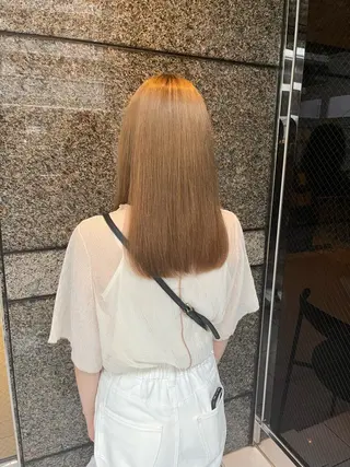 ロング 🫧オリーブカラー/ 酸性縮毛矯正銀座🫧のヘアスタイル