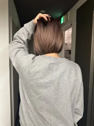 ショート カラー ボブ/レイヤー/ケア パーマ/リュウタのヘアスタイル