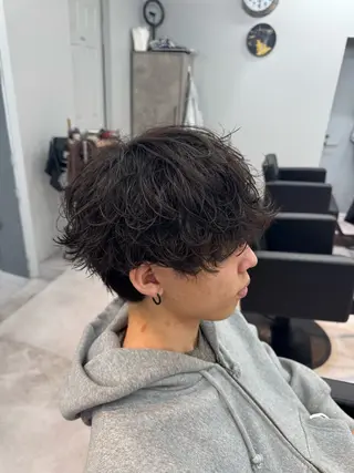 パーマ メンズ 【曲がる縮毛矯正】 モデル募集🙋カツヤのヘアスタイル