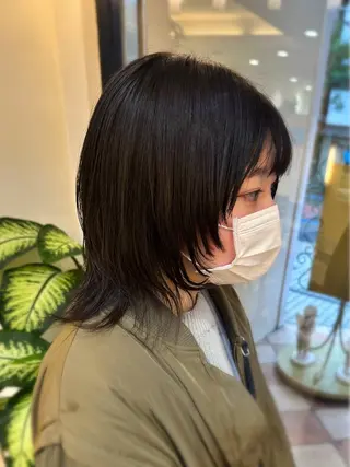 ミディアム デザインレイヤー💗 木村実樹のヘアスタイル