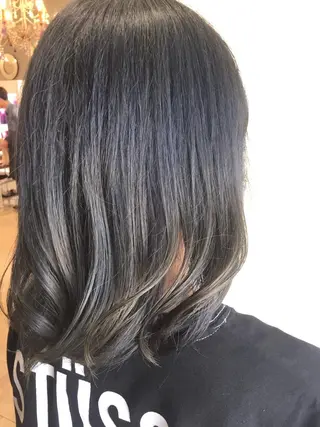 ミディアム カラー 髪質改善/痛ませ ないカラー/西村航大のヘアスタイル