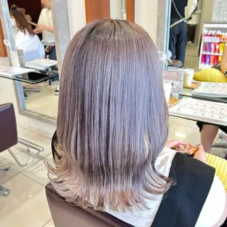 ミディアム カラー トップスタイリスト 林すずかのヘアスタイル