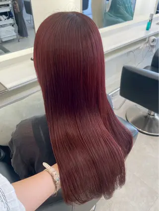 ロング カラー ParveMix 楠本結菜のヘアスタイル