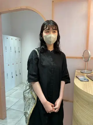 ミディアム パーマ 中田 陽菜のヘアスタイル