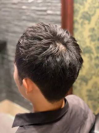 ショート カラー メンズ HIRO GINZA barber shop神楽坂店所属・波岡 萩斗のヘアスタイル