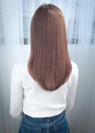 ミディアム カラー パーマ 美髪矯正 Rioのヘアスタイル