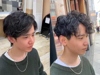 ショート 新宿メンズパーマ ヨモギダのヘアスタイル