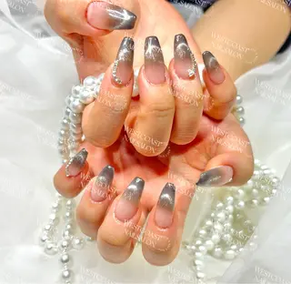 ネイル リボン、ガーリー パーツ放題専門店のネイルデザイン