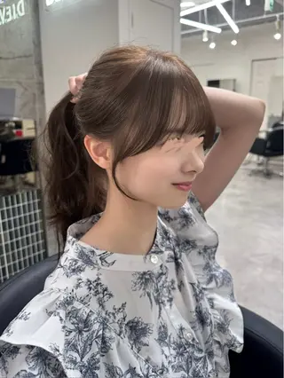 ロング カラー 🎀盛れる顔周り×レ イヤー×透明感/米田のヘアスタイル