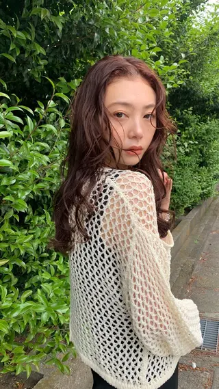 ロング カラー SABO 🪴岡田知佳のヘアスタイル