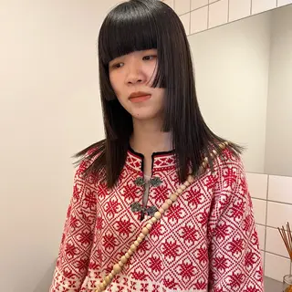 ミディアム 舟橋耀/ブリーチカラ ー/レイヤーカットのヘアスタイル