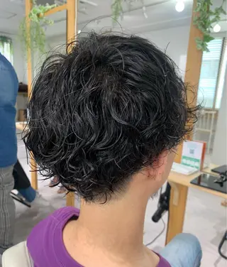 パーマ メンズ ツヤカラー🤍 ARISAのヘアスタイル