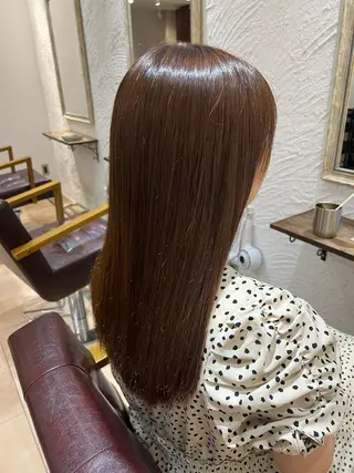 セミロング カラー 🥀韓国ヘア🥀 宮津真菜のヘアスタイル