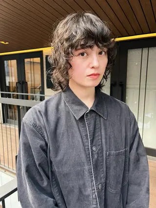 ミディアム パーマ 暖色/パーマ 🌼クニトウメイのヘアスタイル