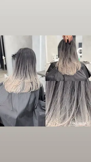 ロング カラー 黒崎 懸のヘアスタイル