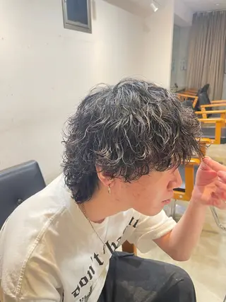 ミディアム 柏/メンズパーマ/ ナチュラル/颯寿のヘアスタイル