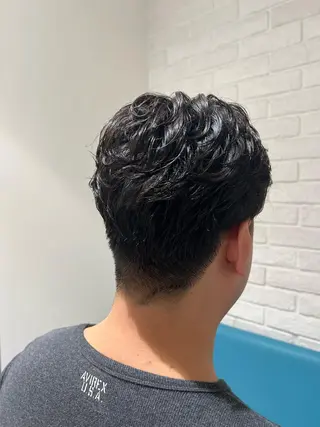 パーマ メンズ 顔周り/韓国レイヤー junkaのヘアスタイル