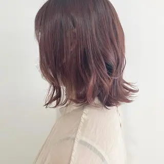 ミディアム カラー お洒落パーマ/ 艶カラー/michiのヘアスタイル