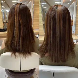 ロング パーマ 髪質改善/縮毛矯正 /ブリーチ矯正/岡部のヘアスタイル