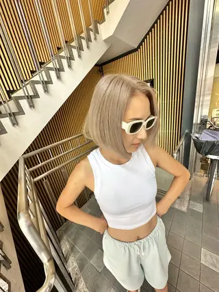 ミディアム カラー Selenehair 三条本店のヘアスタイル