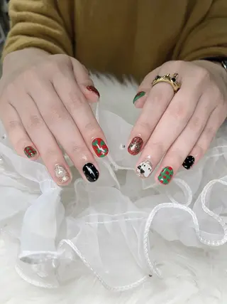 ネイル ki🍒🍒 ki ツルツルネイルのネイルデザイン