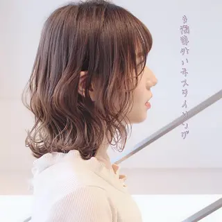 ミディアム カラー soigné所属・髪質改善カラー ショートボブ専門のヘアスタイル