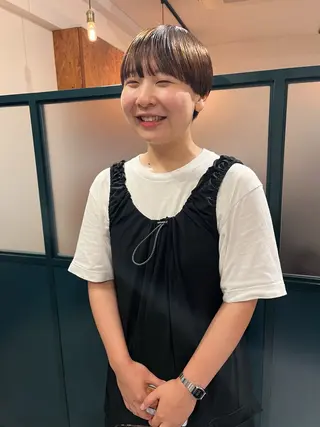 ショート 暖色・パーマ 🌼クニトウメイのヘアスタイル